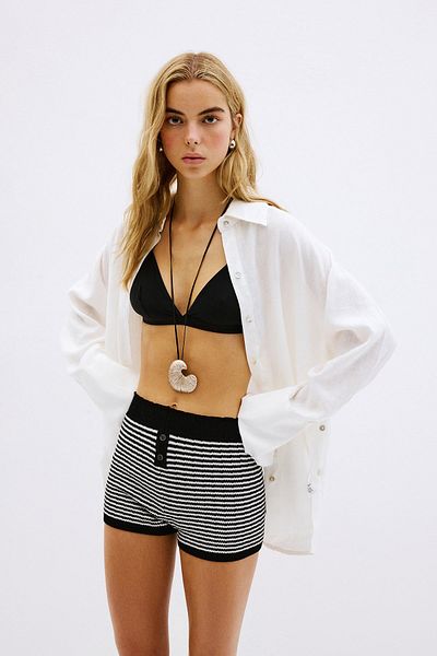 VATKALI Pantaloni scurți din tricotaj cu model