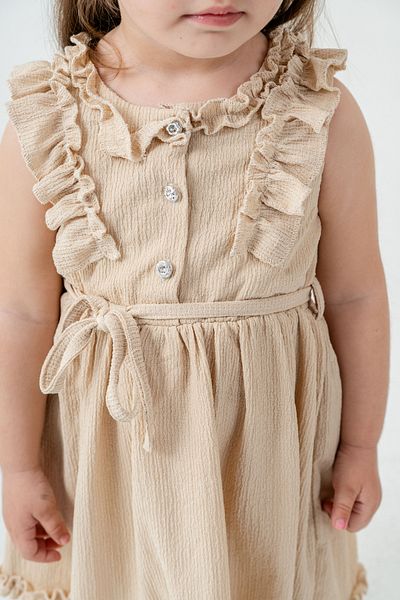 Titimixkids Κοριτσίστικο φόρεμα με λεπτομέρεια μανίκι και βολάν με γιακά