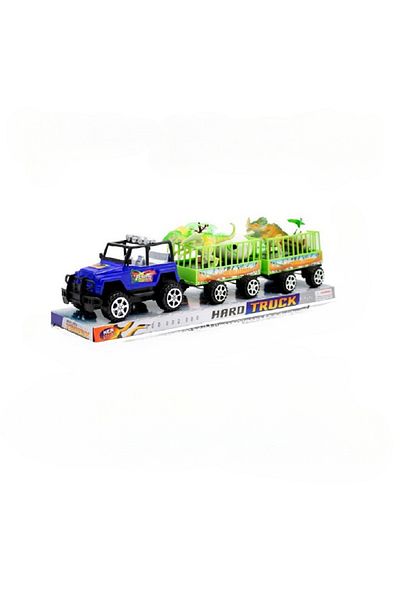 rexa Express 4X4 Offroad Car with Trailers & Dinosaurs Toys for Kids 43*13*10cm