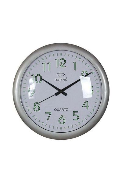 dojana Analog Wall Clock Radium Dial Gray White