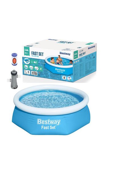 BESTWAY Fast Set Pool Set+ Filter Pump 2.44M X 61Cm 26-57450