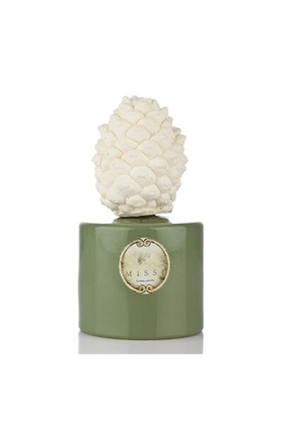 Missi 200 ml Yeşil Şişe Kozalak Seramik Taşlı Spıce Orange Oda Kokusu