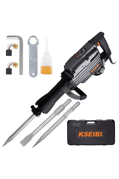 kseibi Demolition Hammer 1400W, Concrete Breaker for Chipping Away at Bricks, Tiles & Stone
