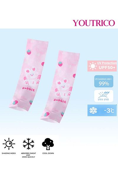 Youtrico Kids' Ice Sleeves SPF50+ High Protection UV-Blocking Cooling Arm Covers for Sports