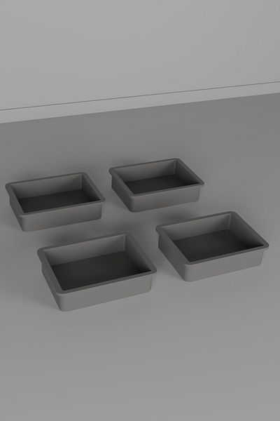 FurnatureDesign 4 Pcs Toy Cabinet Basket - Rails & Screws