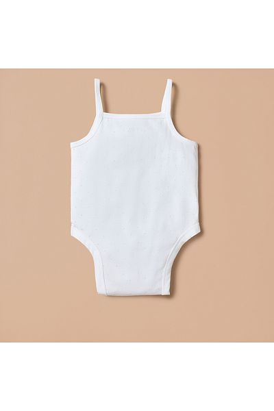 Juniors Floral Embroidered Sleeveless Bodysuit With Button Closure