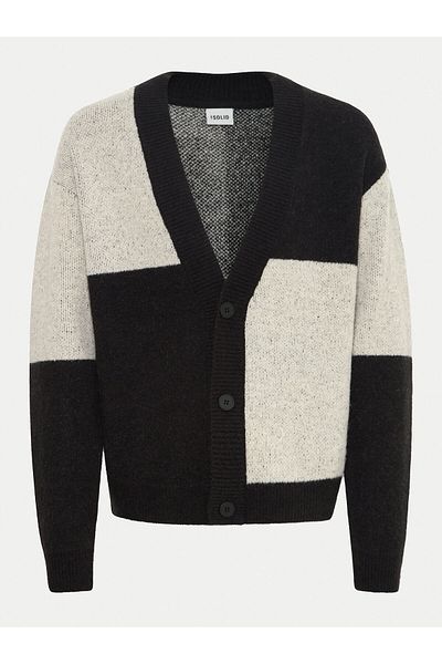 Solid Cardigan bărbătesc 21108282 negru