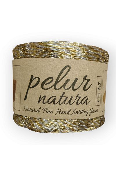Pelur Natura Metallic Paper Rope 250 Gr Altıngümüş