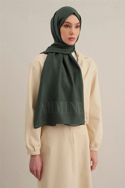 Armine Logo Drop Cotton Silk Shawl 48