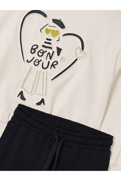 MAYORAL Girl Tracksuit 4887 Beige, Black