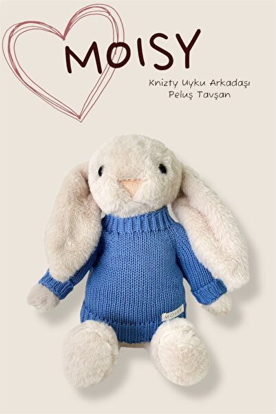 MOISY أرنب كنيتزي سليبينج بادي من القطيفة مقاس 34 سم