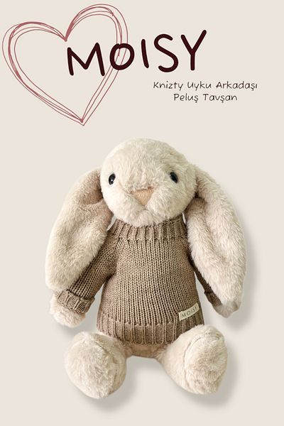 MOISY Knitzy Sleeping Companion Plush Rabbit 34 cm