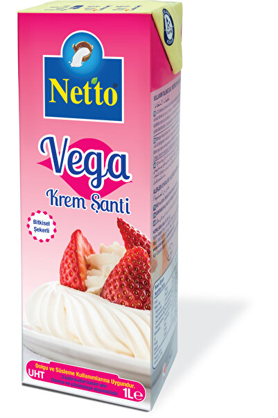 NETTO Bitkisel Sıvı Krem Şanti- Şekerli - %26 Yağlı-1 Litre