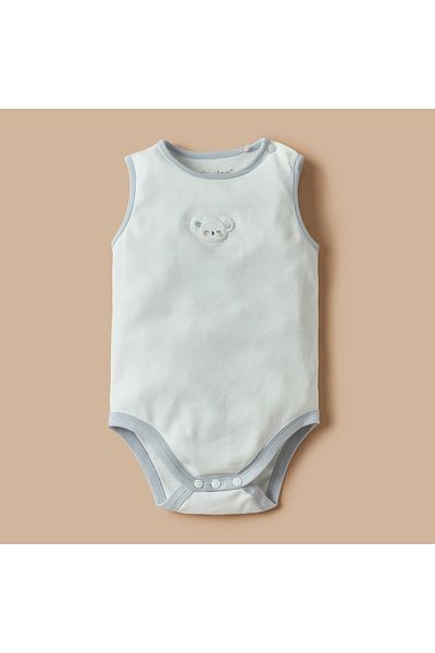 giggles Koala Applique Sleeveless Bodysuit