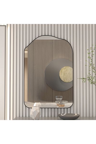 Marsah Home Asymmetric mirror Robin 60x90 cm Black