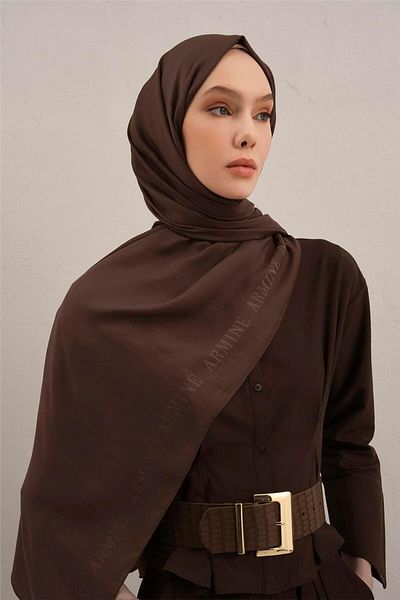 Armine Logo Bordered Cotton Silk Shawl 11