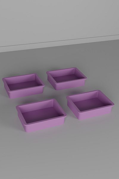 FurnatureDesign 4 Pcs Toy Cabinet Basket - Rails & Screws