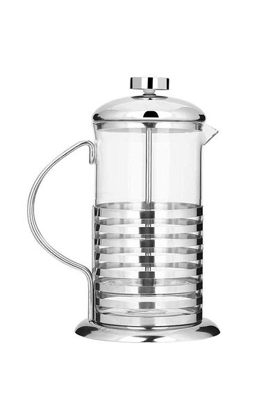 PUFO Ceainic simplu cu infuzor din sticlă borosilicată, cu mâner și sită tip presare, 1 L