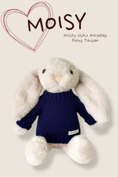 MOISY Knitzy Uyku Arkadaşı Peluş Tavşan 34 cm
