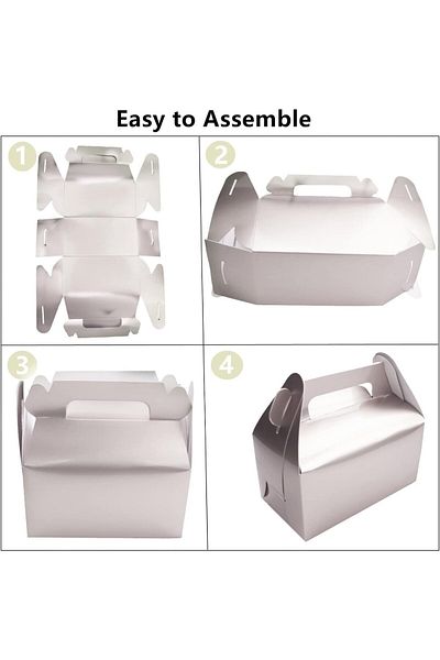 Guifier Set of 25 Guifier cake boxes, cardboard, white, 16.4 x 9.1 x 8.5 cm