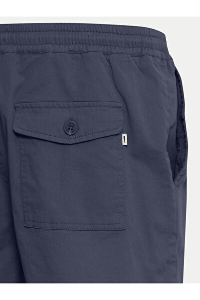 Solid Men's material shorts 21108168 Navy blue