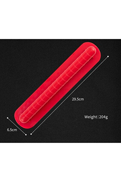 Qlplyzon manual hot dog slicer, stainless steel/plastic, red, 29.5 x 6.5 cm