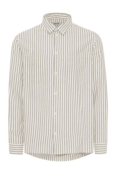 Solid Men's Shirt 21107889 Beige