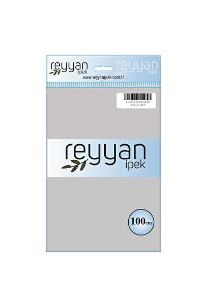 REYYAN İpek Düz Renk Yazma 100cm 051 A.Gri Tekli Poşet Yazma