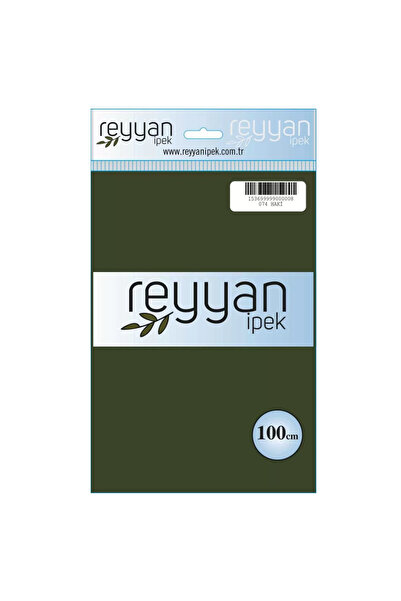 REYYAN İpek Düz Renk Yazma 100cm 074 Haki Tekli Poşet Yazma