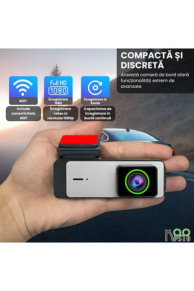 Koopsio Dashcam Ultra Car Dashboard Camera, 1080p FHD Recording, Adas System, Wifi Connectivity,