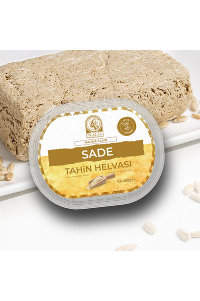 WALIA COFFEE ETHIOPIA Sade Rafine Şekersiz El Yapımı Taze Tahin Helvası | 400g Hurma Suyuyla Tatlandırılmış