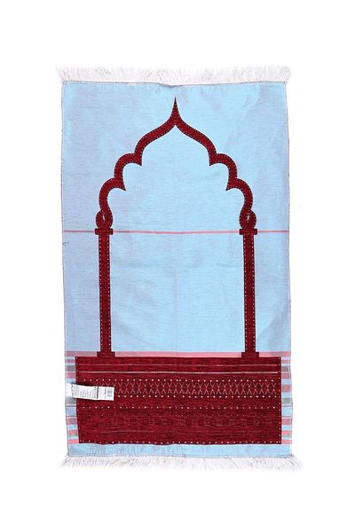 MANASEK Patterned Arch Polyester Prayer Mat (68 X 115 Cm)