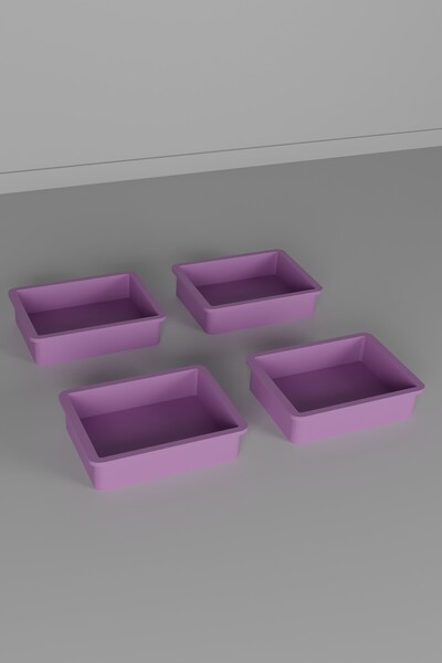 CMKStore Oyuncak Sepeti 4 Adet Oyuncak Dolabı Sepeti, Rayları Ve Vidaları