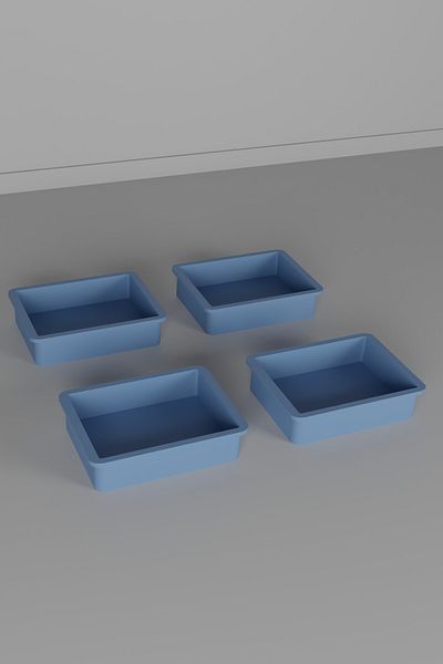FurnatureDesign 4 Pcs Toy Cabinet Basket - Rails & Screws