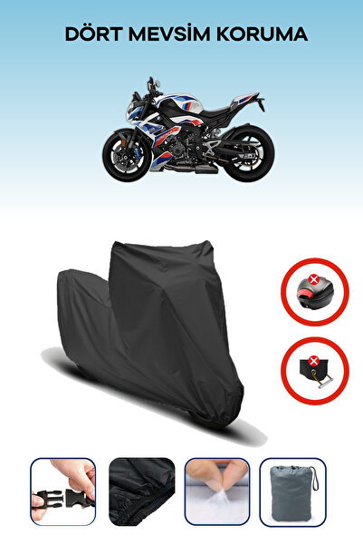 Breen Black Bmw m 1000 R Compatible Motorcycle Tarpaulin, Engine Cover