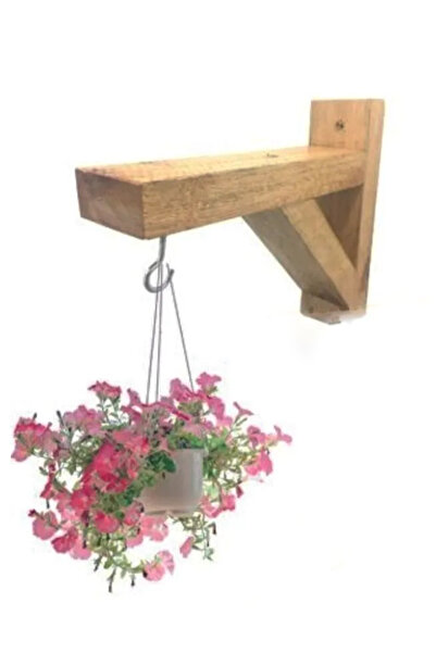 Wooden Factory رف حائط، حامل رف، وعاء زهور خشبي معلق