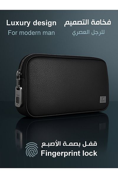 WIWU Alpha Men's Small Handbag with Fingerprint Lock