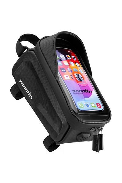 zagatto Bike Frame Bag Zagatto®, Carbon Black, Waterproof, Phone Holder, Sun Visor, ZG962
