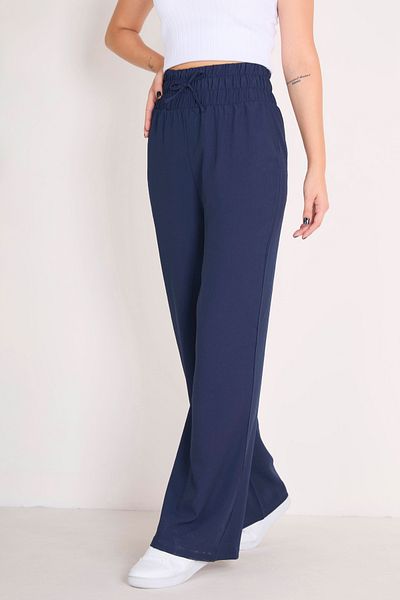 TOFİSA Παντελόνι με ελαστική μέση Navy Blue - 27074