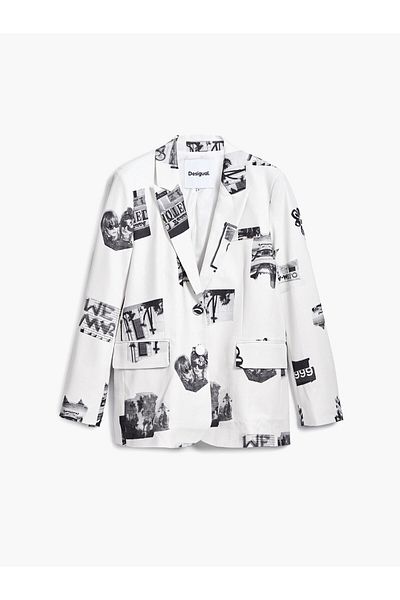 Desigual Jachetă de damă 25SWEW15 albă