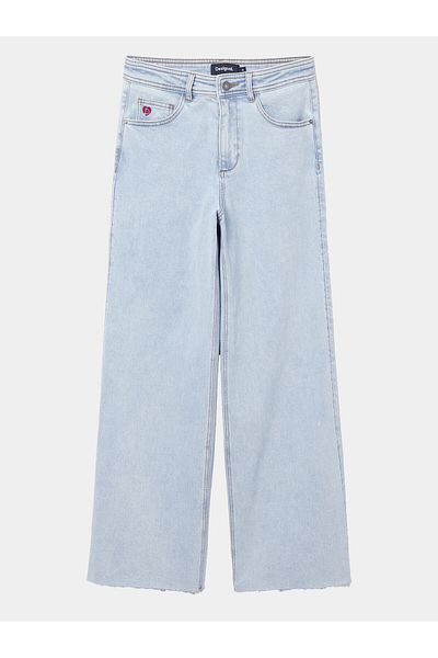 Desigual Blugi pentru femei 24SWDD12 Albastru deschis