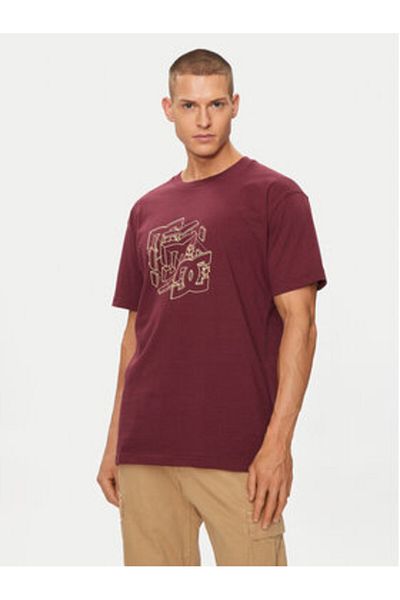 DC Men's T-Shirt red DC-ADYZT05337-RSP0 TAWNY PORT