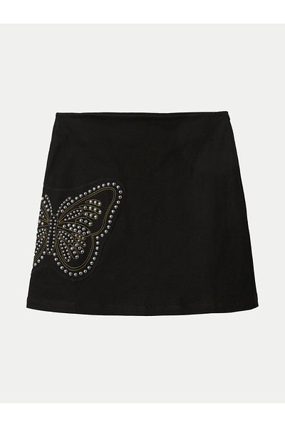 Desigual Fustă mini pentru femei 24WWFW01 Negru