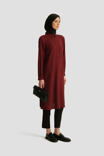 Armine A Logo Tunic 25Yh411 Claret Red