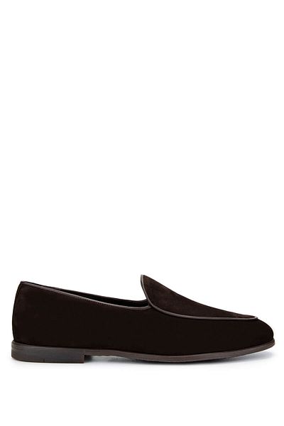 Tamer Tanca Men's Genuine Leather Brown Suede Loafer Shoes