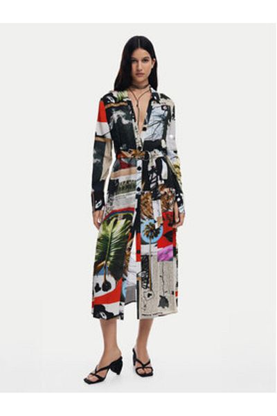 Desigual Women's Shirt Dress 25SWVW45 Colorful