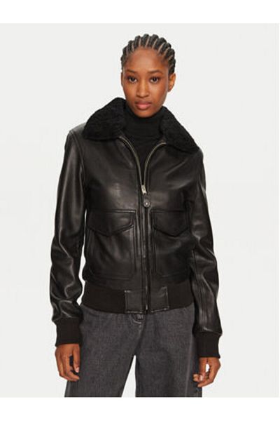 Serge Pariente Men's Leather Jacket ROMANE Black