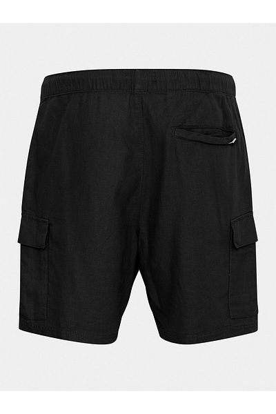 Solid Men's material shorts 21107638 Black