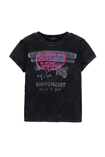 Desigual Women's T-Shirt 25SWTKX6 Gray