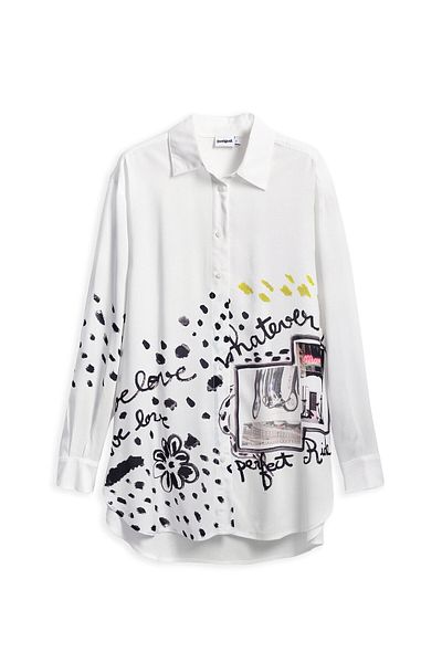 Desigual Cămașă de damă 25SWCW41 Albă